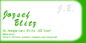 jozsef blitz business card